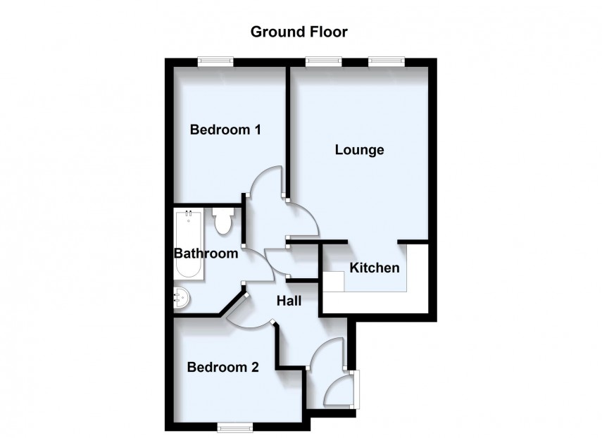 Floorplan for Hughes Croft, Bletchley, MK3