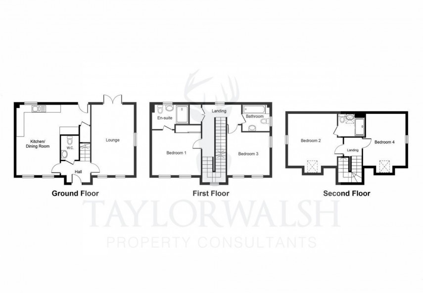 Floorplan for Fen Street, Brooklands, MK10