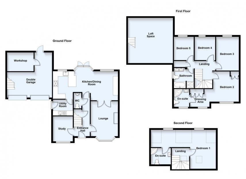Floorplan for Monmouth Grove, Kingsmead, MK4