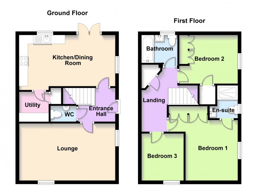 Floorplan for Cicero Crescent, Fairfields, MK11