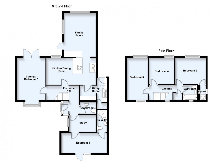 Floorplan for Delius Close, Browns Wood, MK7
