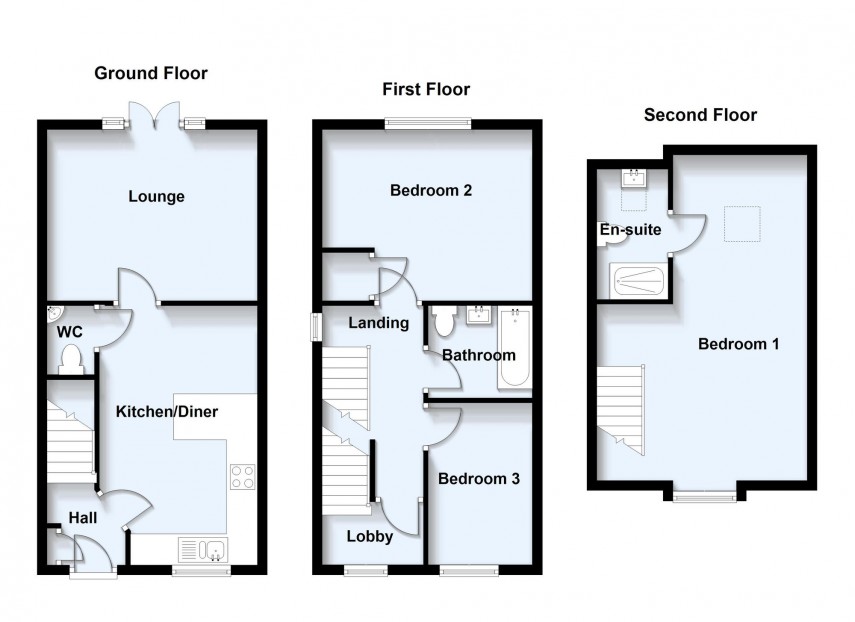 Floorplan for Cheviot Crescent, Whitehouse, MK8