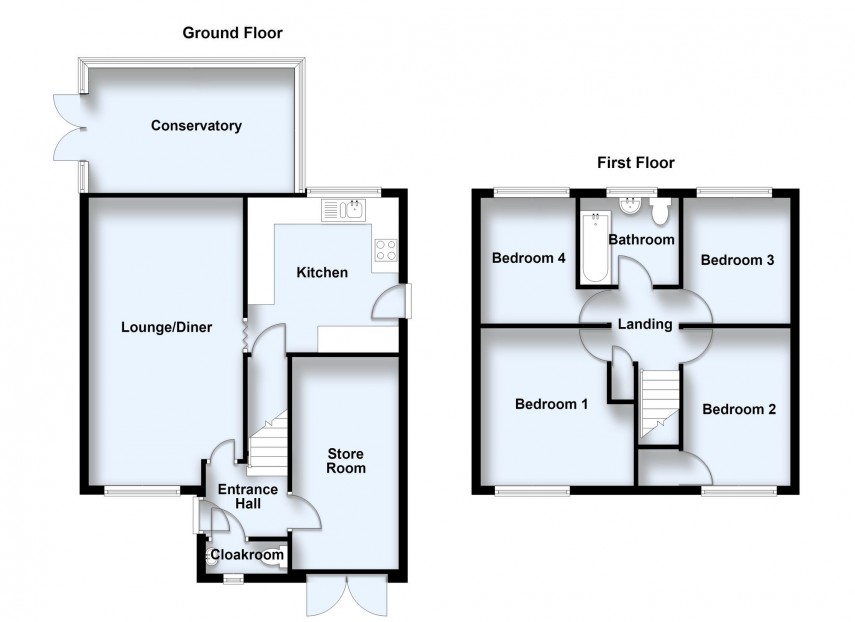 Floorplan for Wakefield Close, Neath Hill, MK14