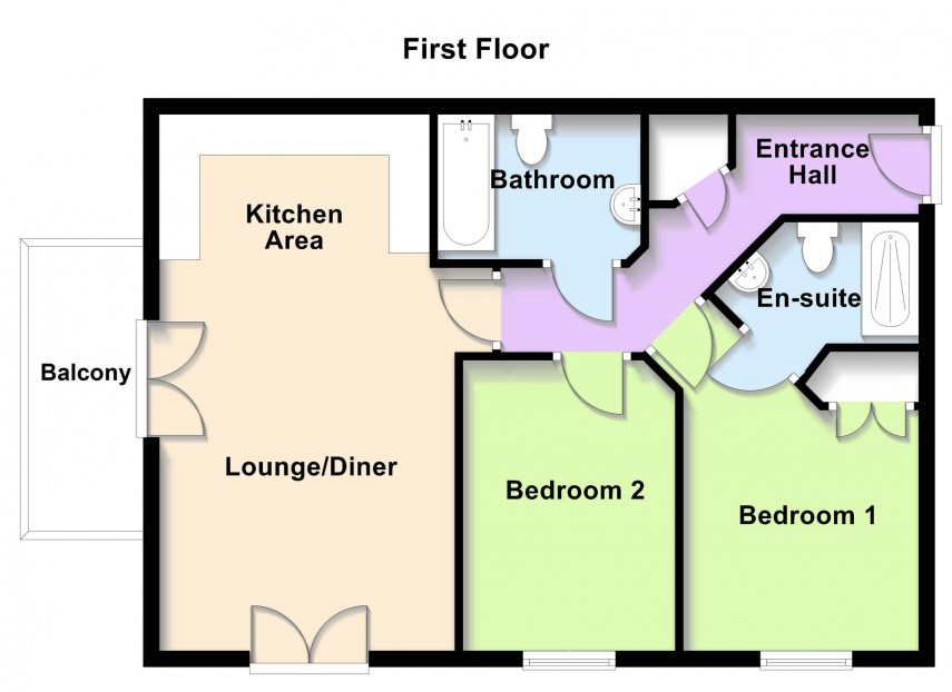 Floorplan for Tiree Court, Bletchley, MK3