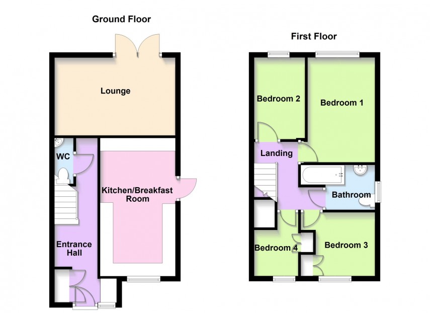 Floorplan for Kelso Close, Bletchley, MK3