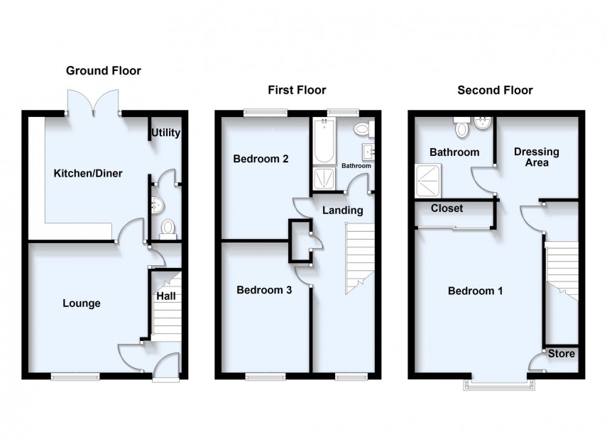 Floorplan for Redcar Road, Towcester, NN12