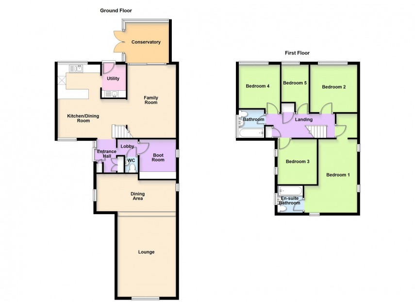 Floorplan for Denham Close, Bletchley, MK3