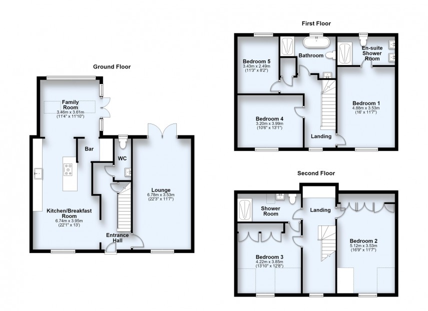 Floorplan for Garwood Crescent, Grange Farm, MK8