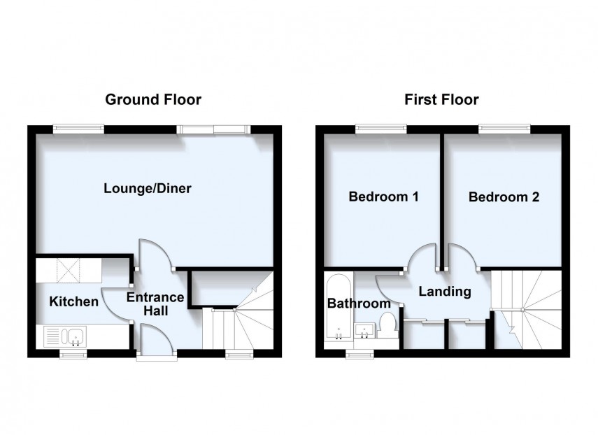 Floorplan for Rockspray Grove, Walnut Tree, MK7