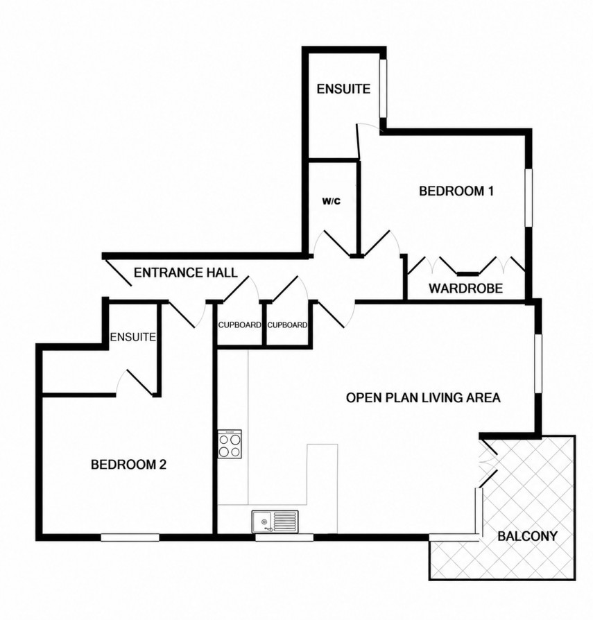Floorplan for Kingswear Drive, Broughton, MK10