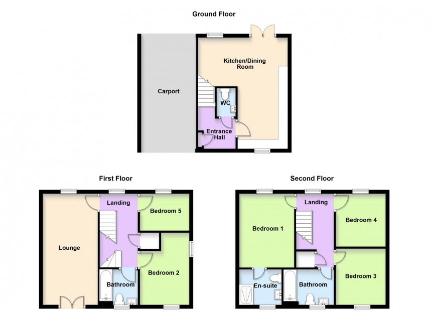 Floorplan for Brosse Crescent, Glebe Farm, MK17