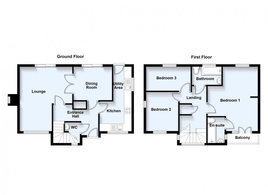 Floorplan for Wedgwood Avenue, Blakelands, MK14