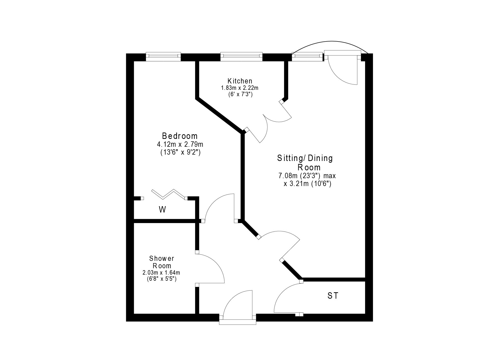 Floorplan for Wellside Place, Wellside Court, FK1