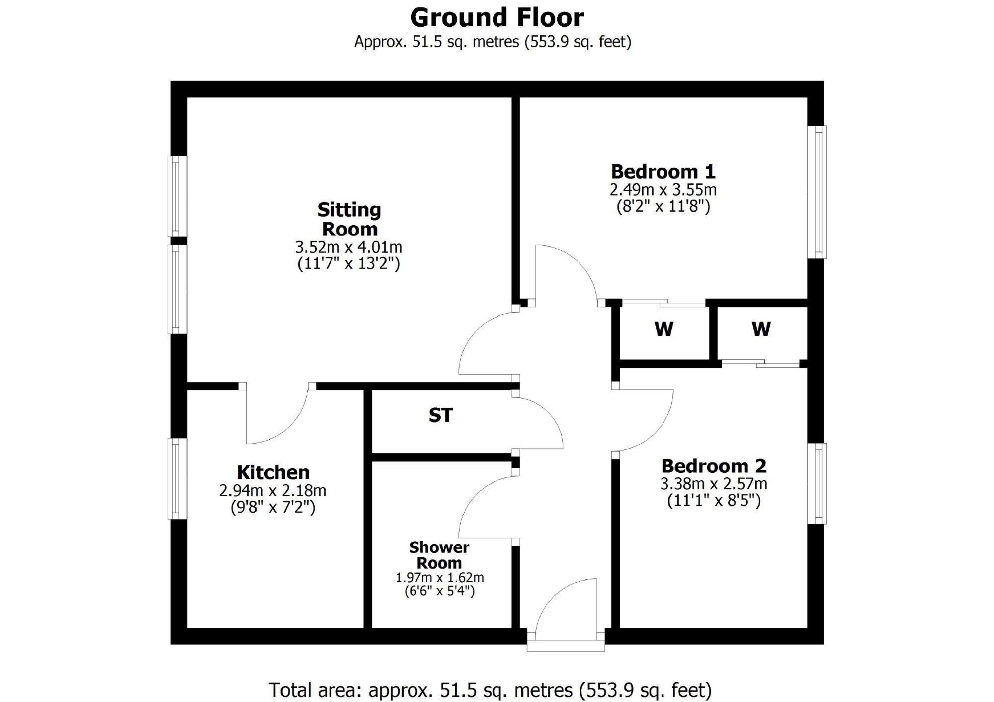 Floorplan for Middlemass Court, Falkirk, FK2