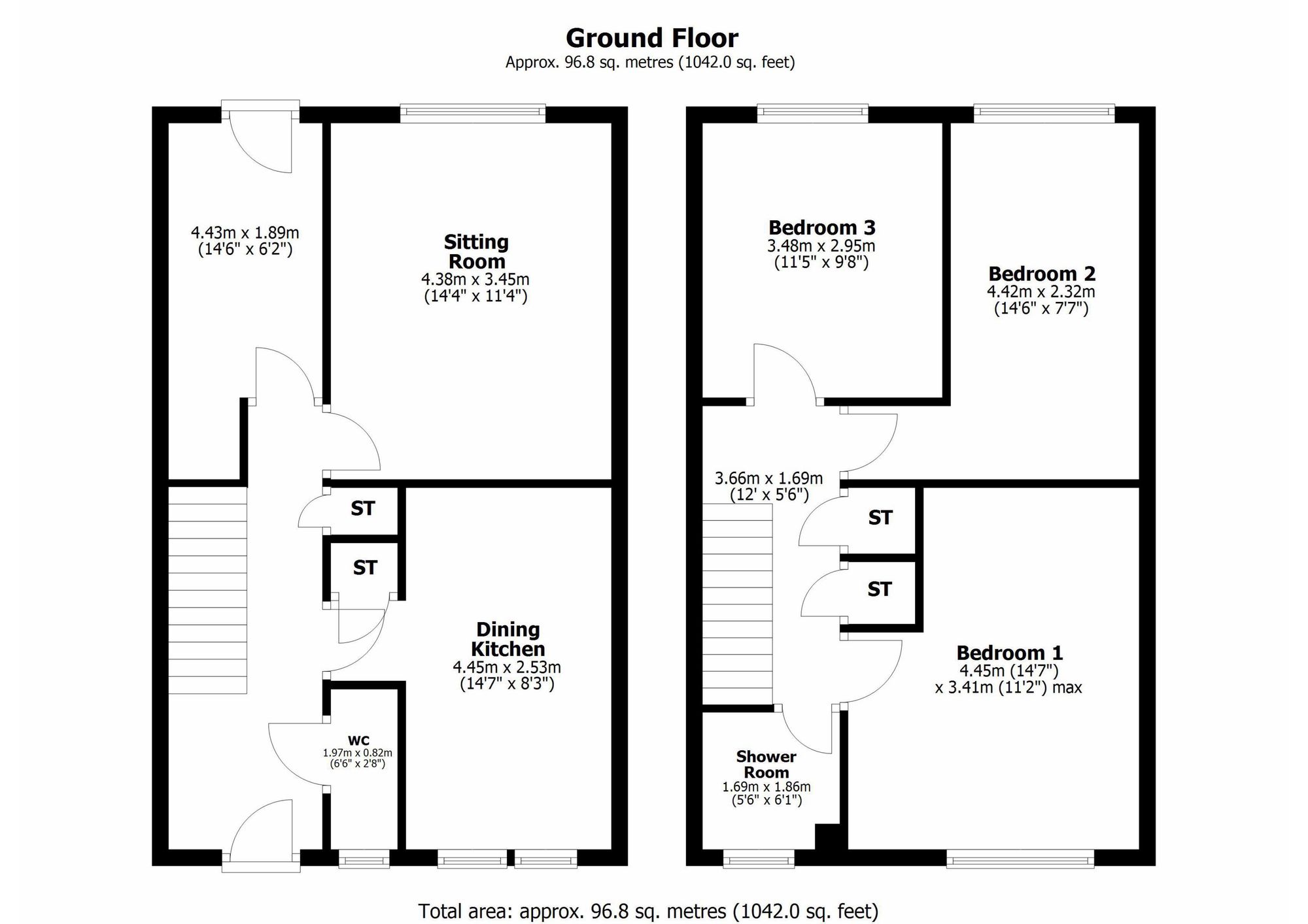 Floorplan for Nevis Place, Falkirk, FK1