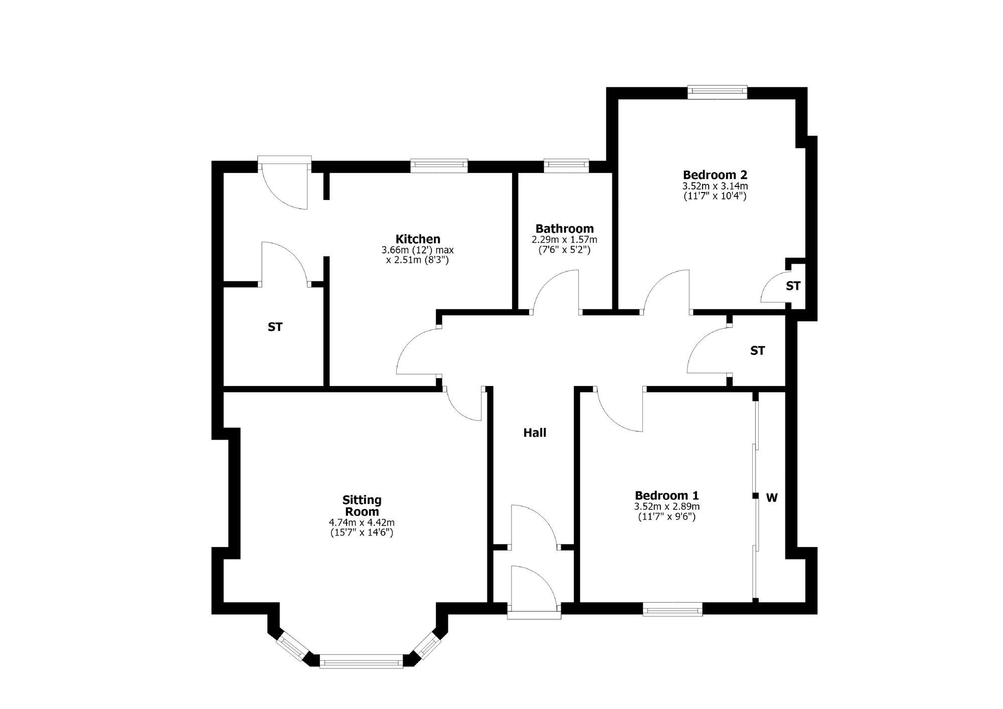 Floorplan for Crichton Drive, Grangemouth, FK3