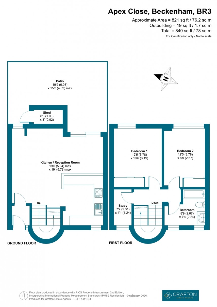 Floorplan for Apex Close, Beckenham, Kent