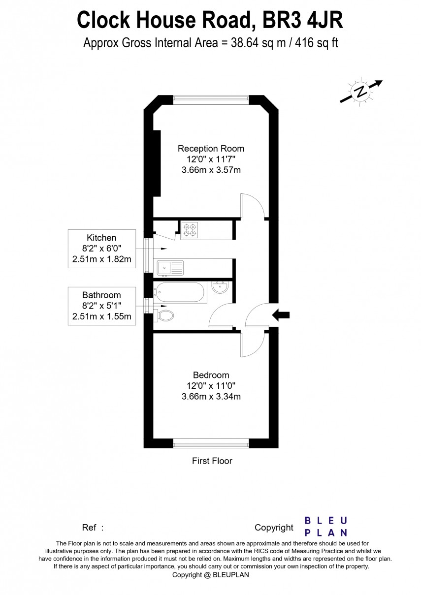 Floorplan for Clock House Road, Beckenham, Kent