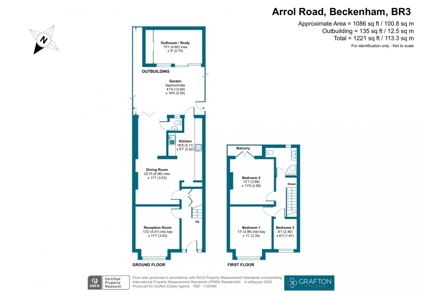 Floorplan for Arrol Road, Beckenham, Kent