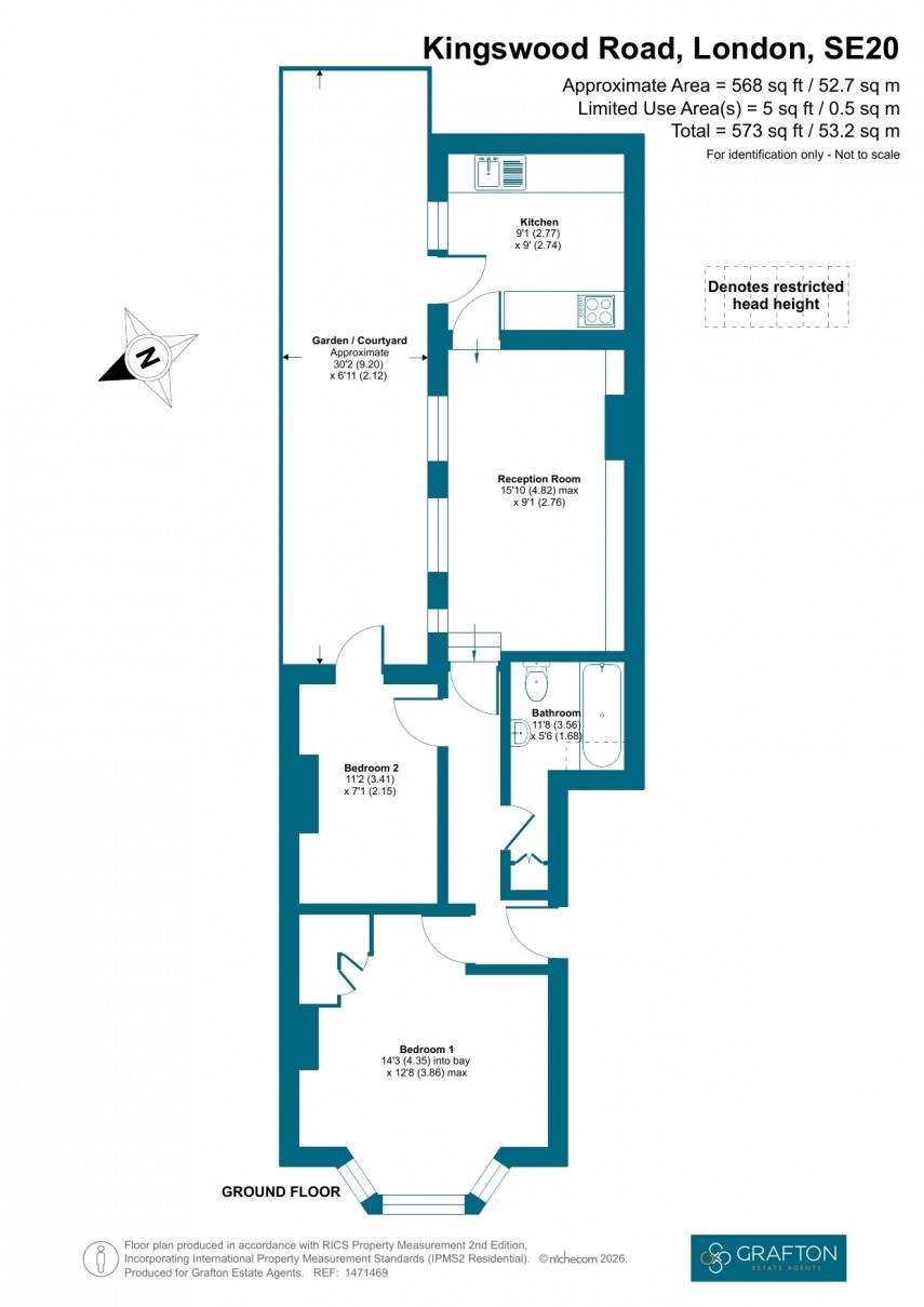 Floorplan for Kingswood Road, London