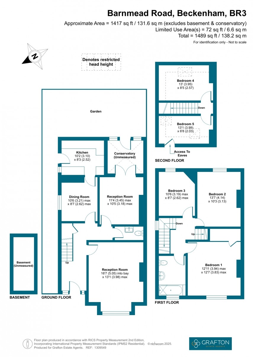 Floorplan for Barnmead Road, Beckenham, Kent