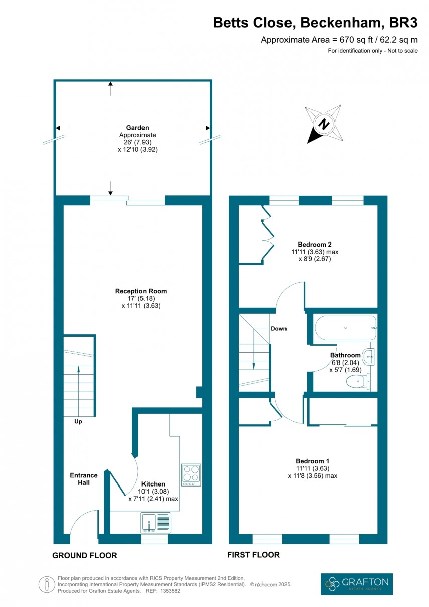 Floorplan for Betts Close, Beckenham, Kent