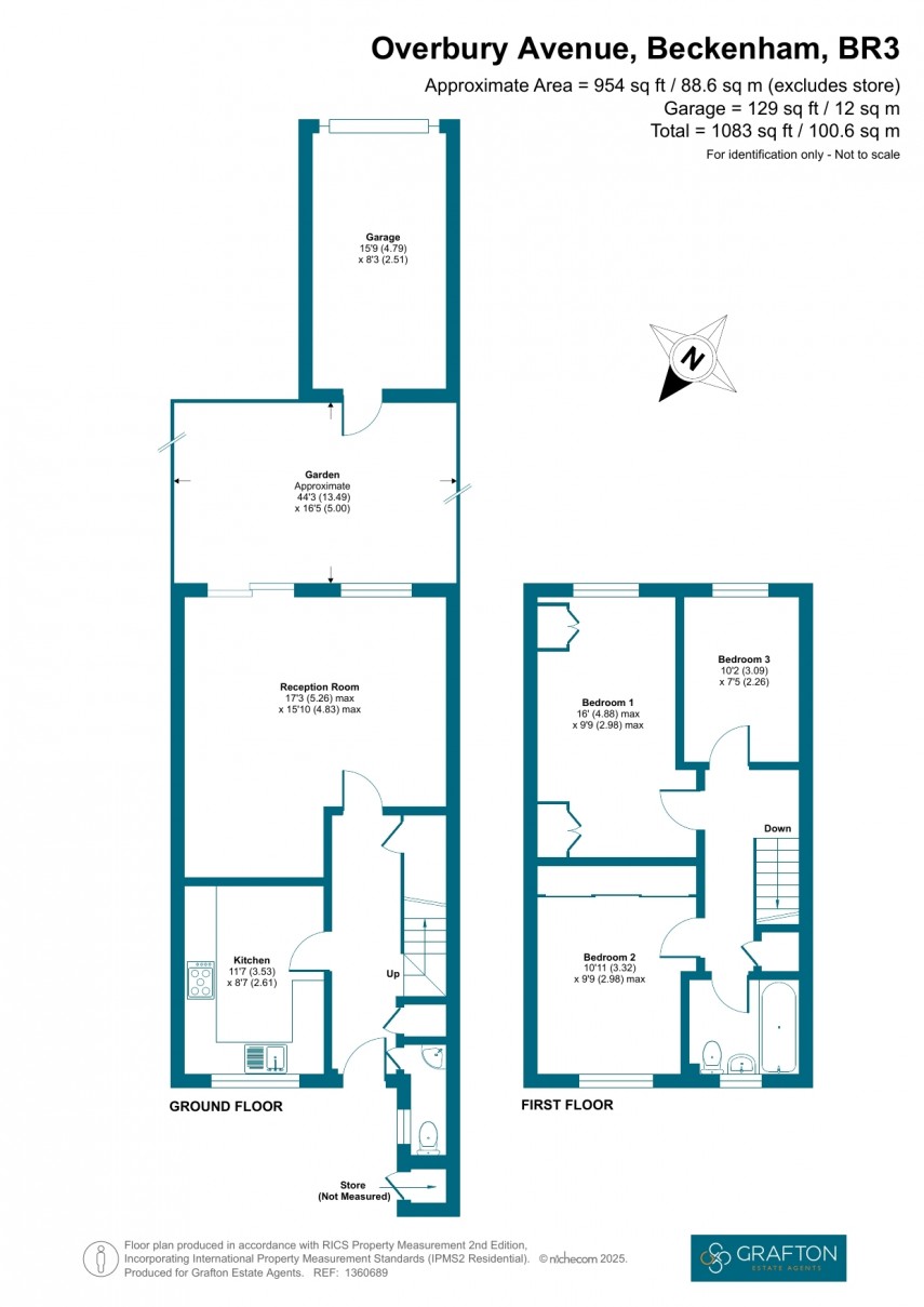 Floorplan for Overbury Avenue, Beckenham, Kent