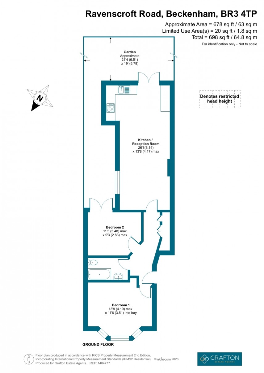 Floorplan for Ravenscroft Road, Beckenham, Kent