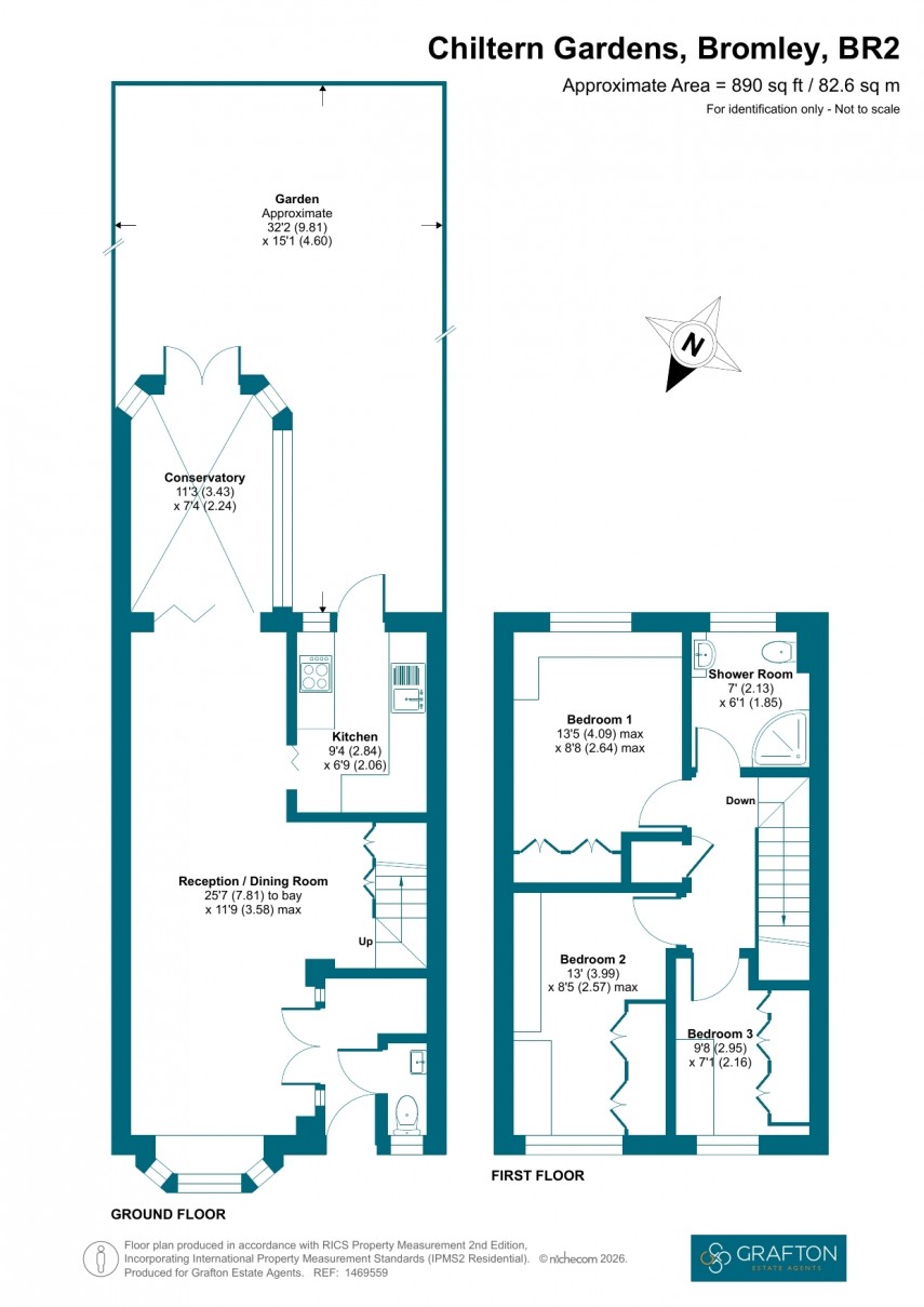 Floorplan for Chiltern Gardens, Bromley, Kent