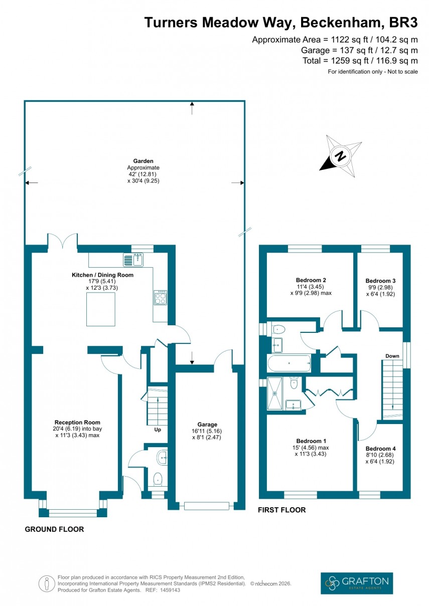 Floorplan for Turners Meadow Way, Beckenham, Kent