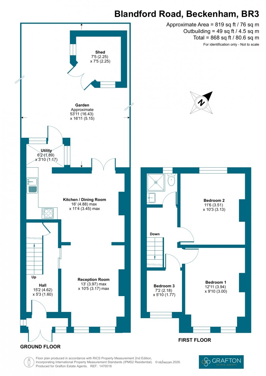 Floorplan for Blandford Road, Beckenham, Kent