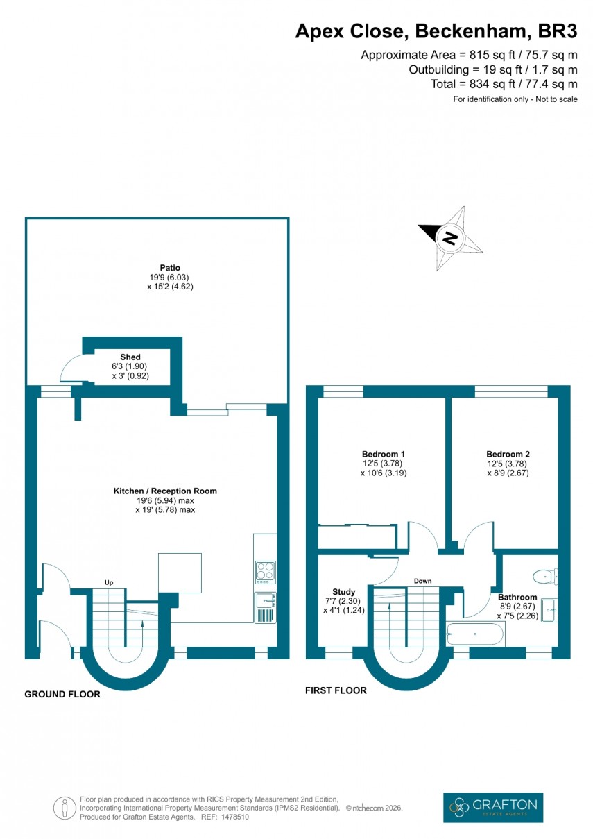 Floorplan for Apex Close, Beckenham, Kent