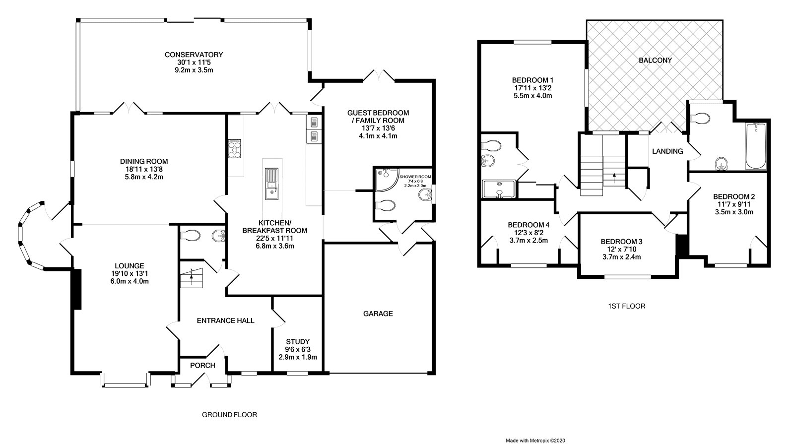 Floorplan for Ham Manor, Angmering, West Sussex