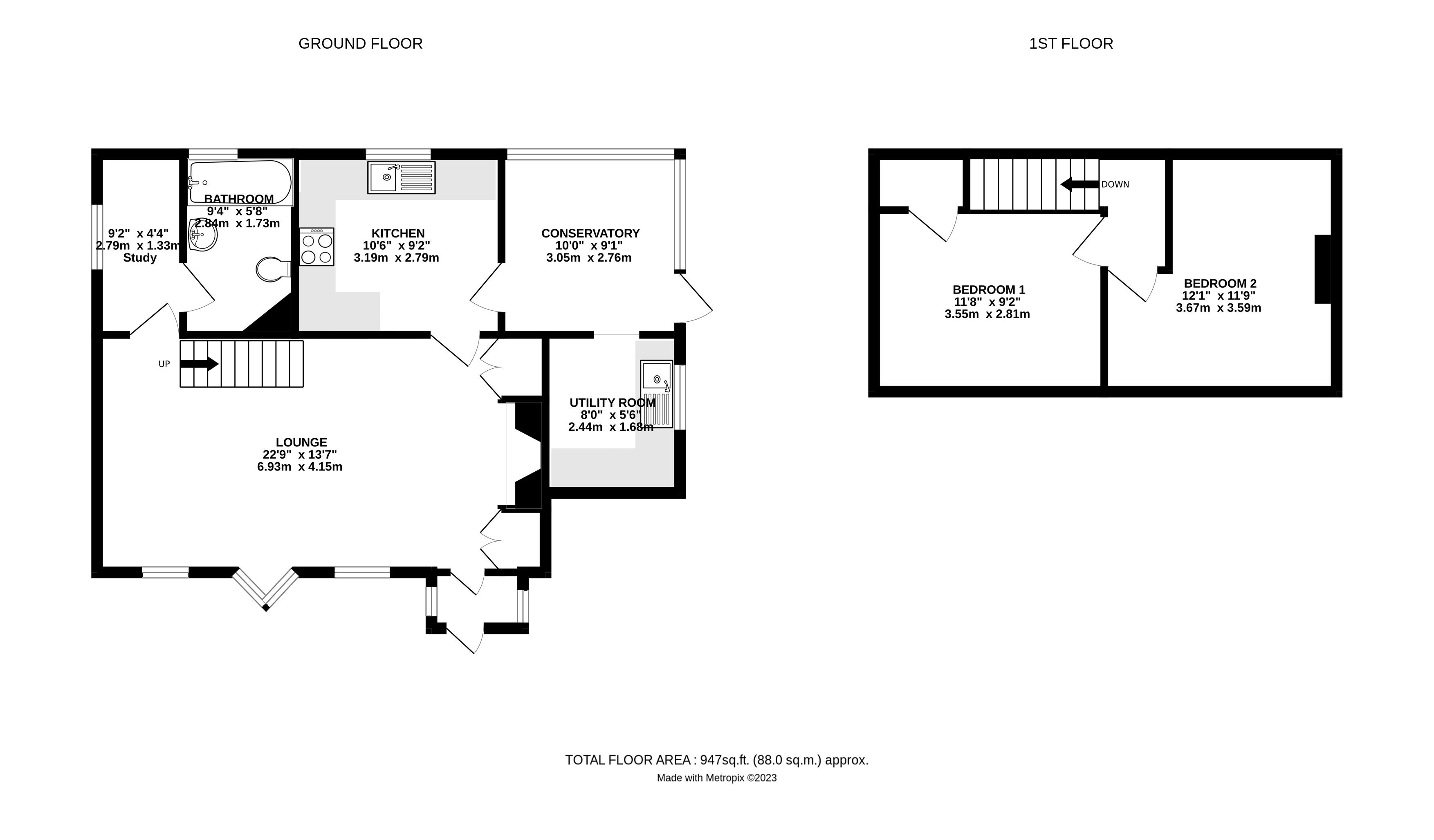 Floorplan for Poling, Arundel, West Sussex