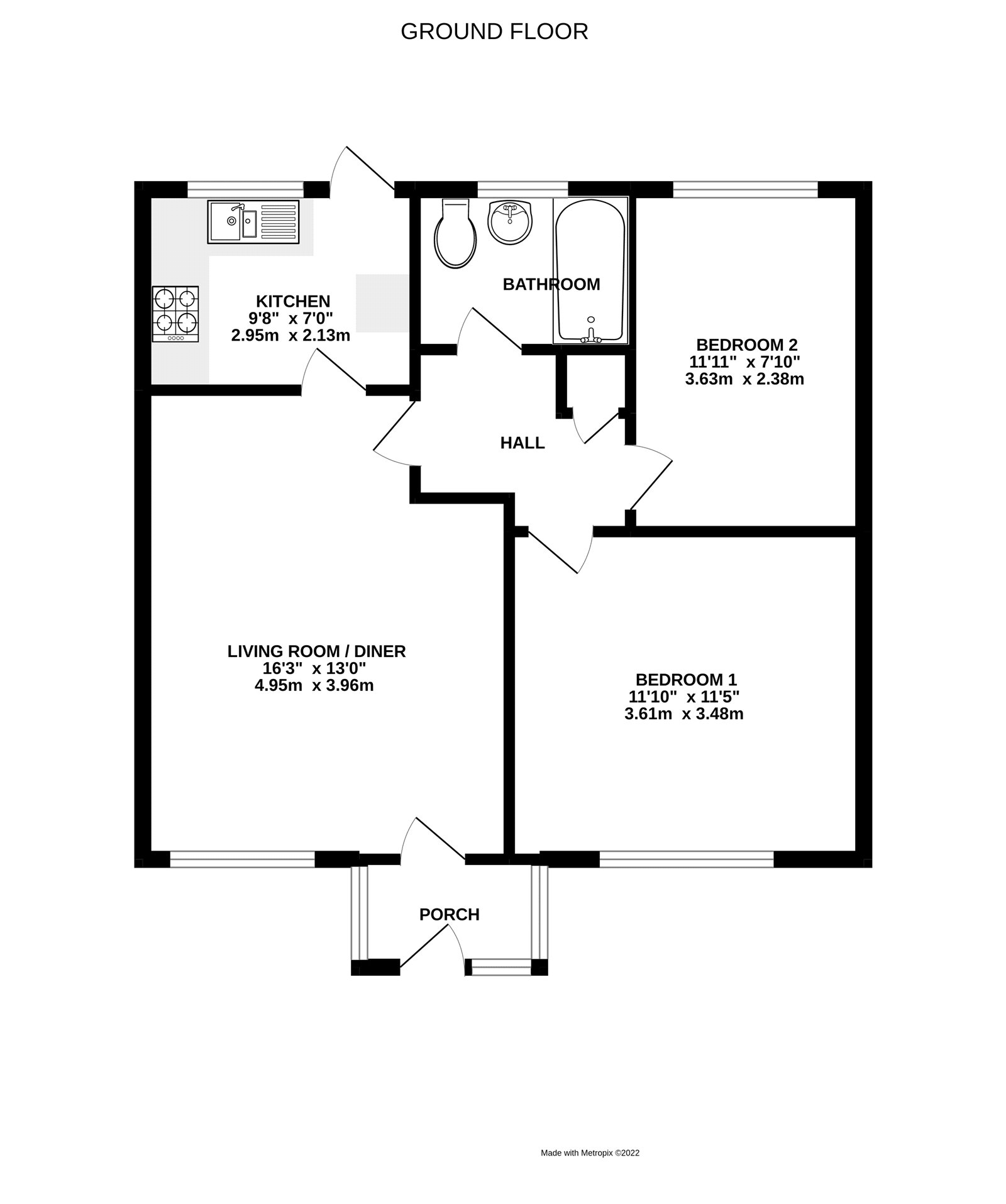 Floorplan for Angmering, West Sussex