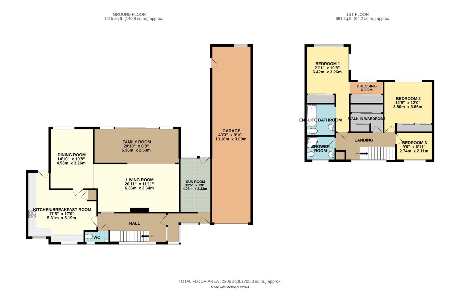 Floorplan for Angmering, West Sussex