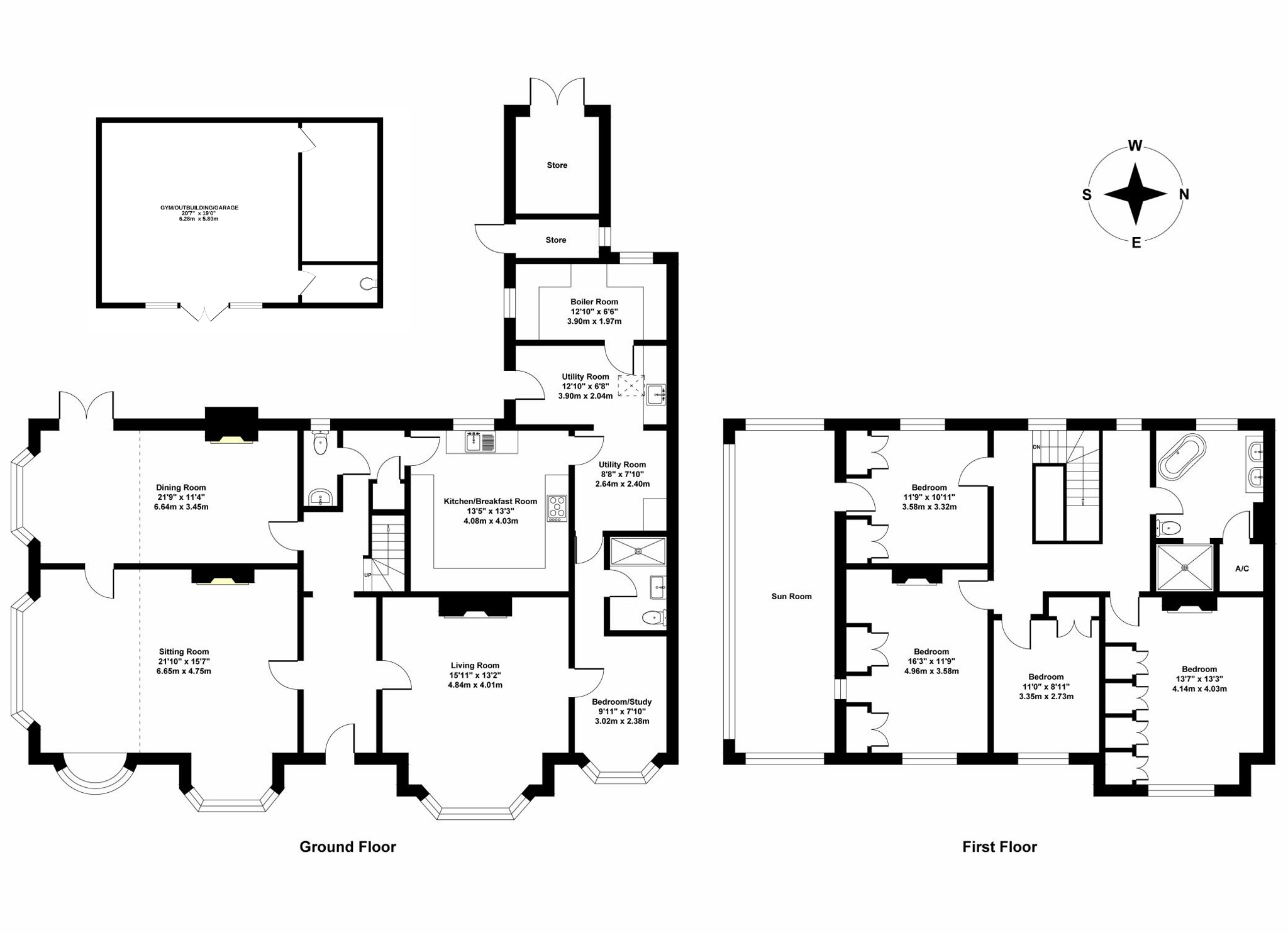 Floorplan for Patching, Worthing, West Sussex