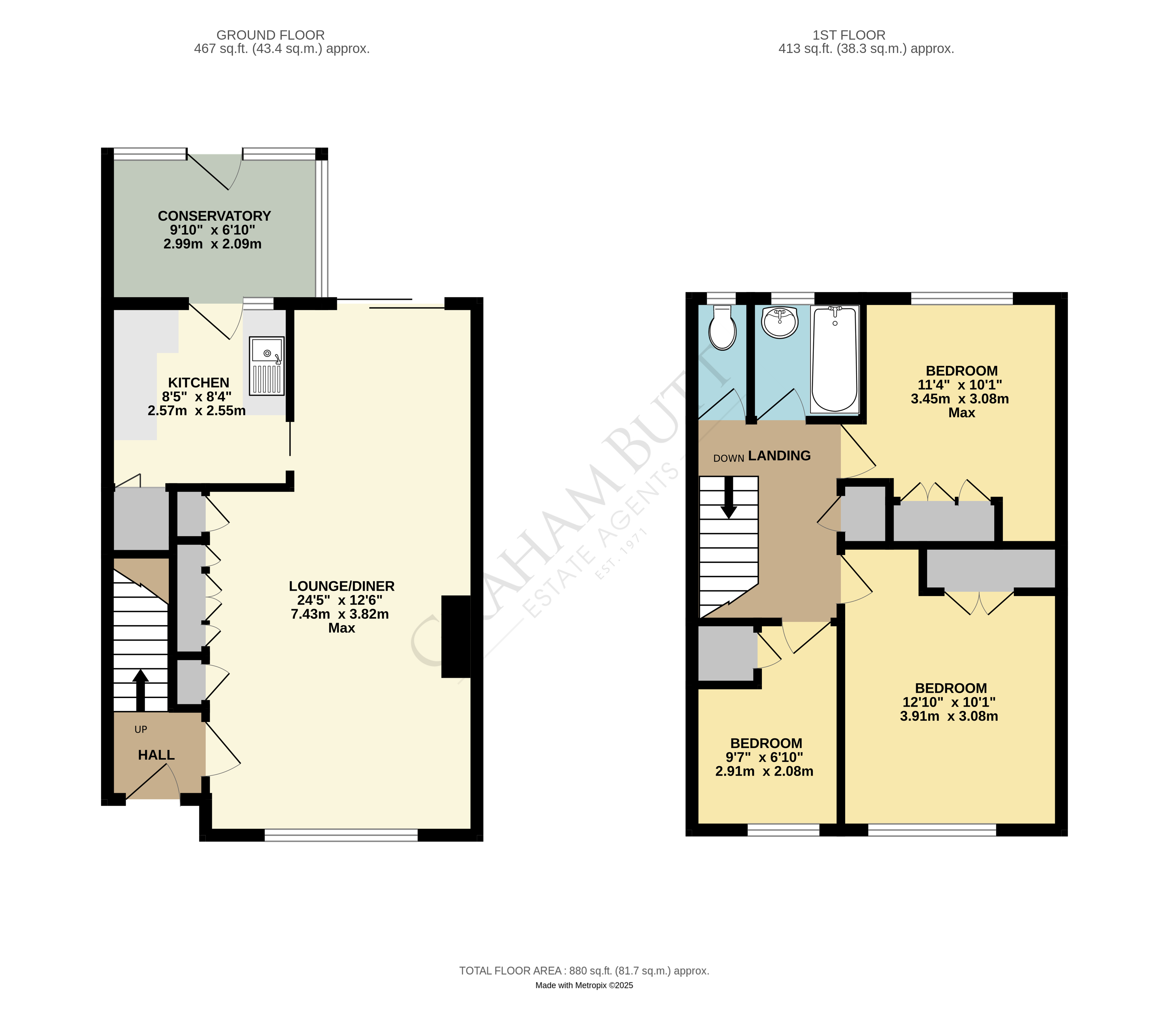 Floorplan for Worthing, West Sussex