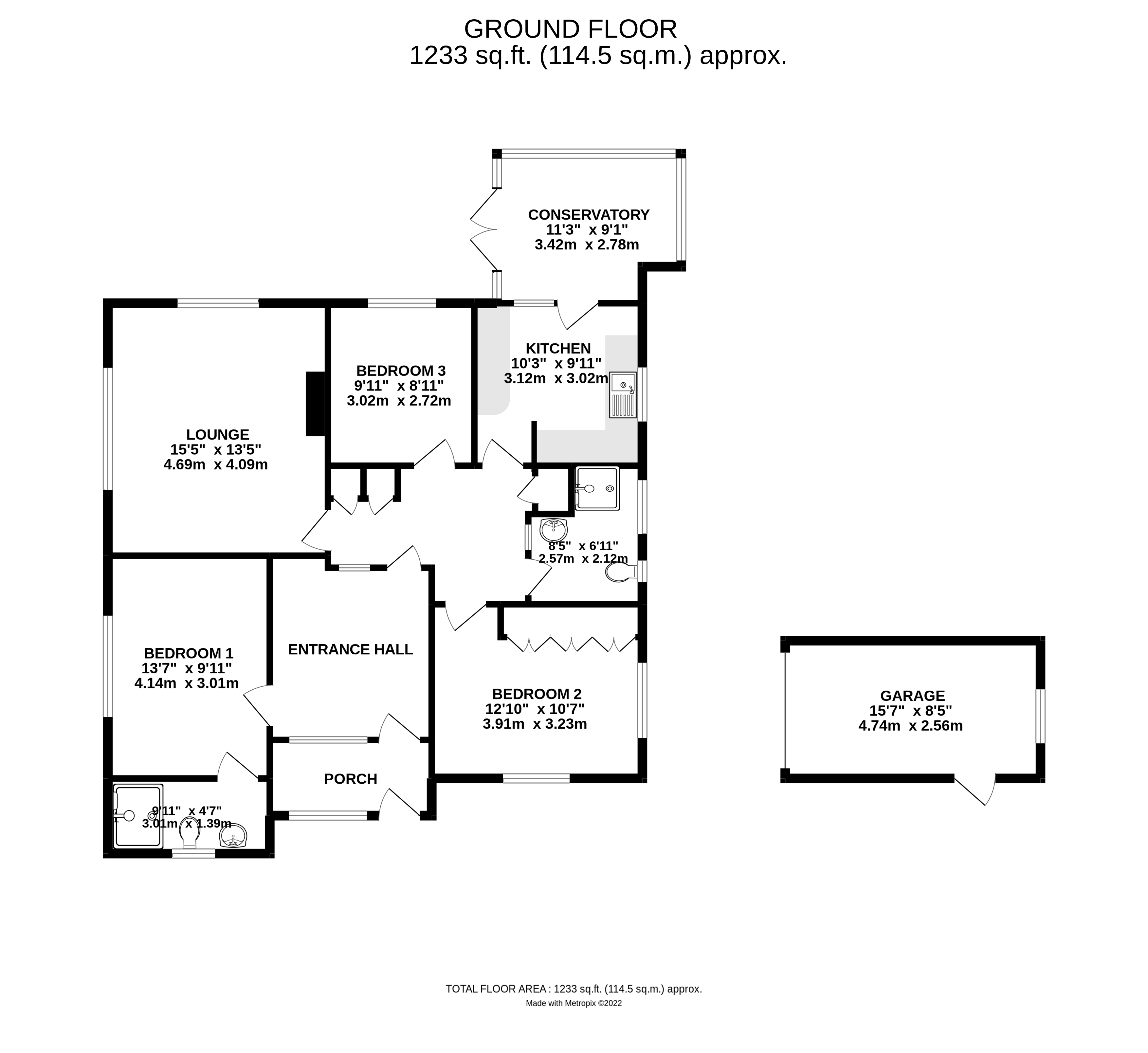 Floorplan for Vermont Way, East Preston, West Sussex