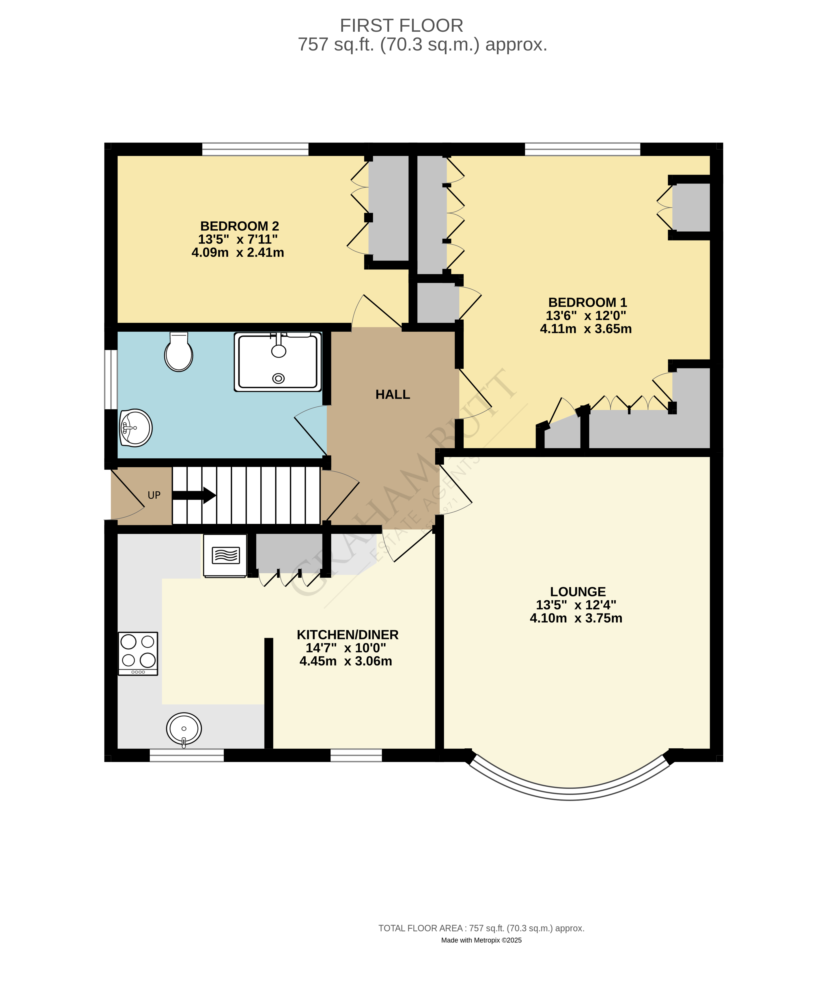 Floorplan for Ferring, Worthing, West Sussex