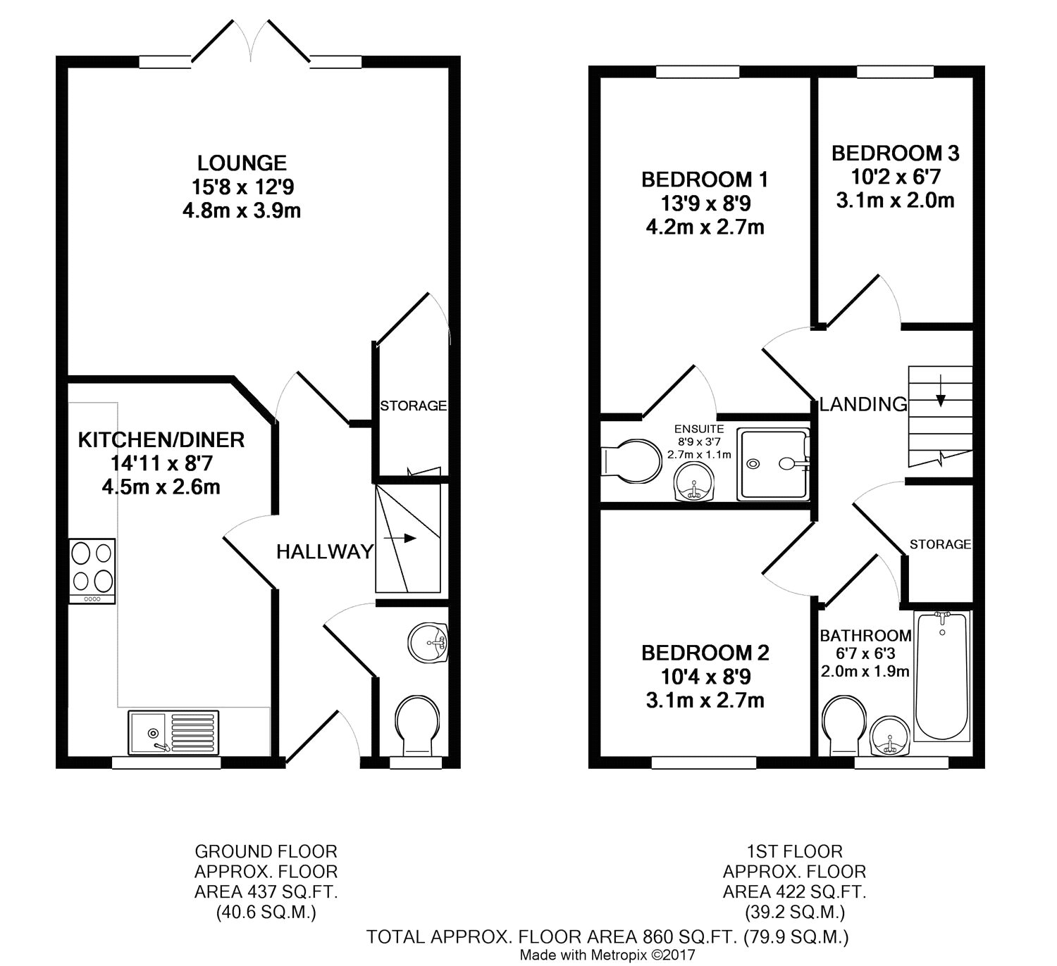 Floorplan for Blackbourne Chase, Littlehampton, West Sussex