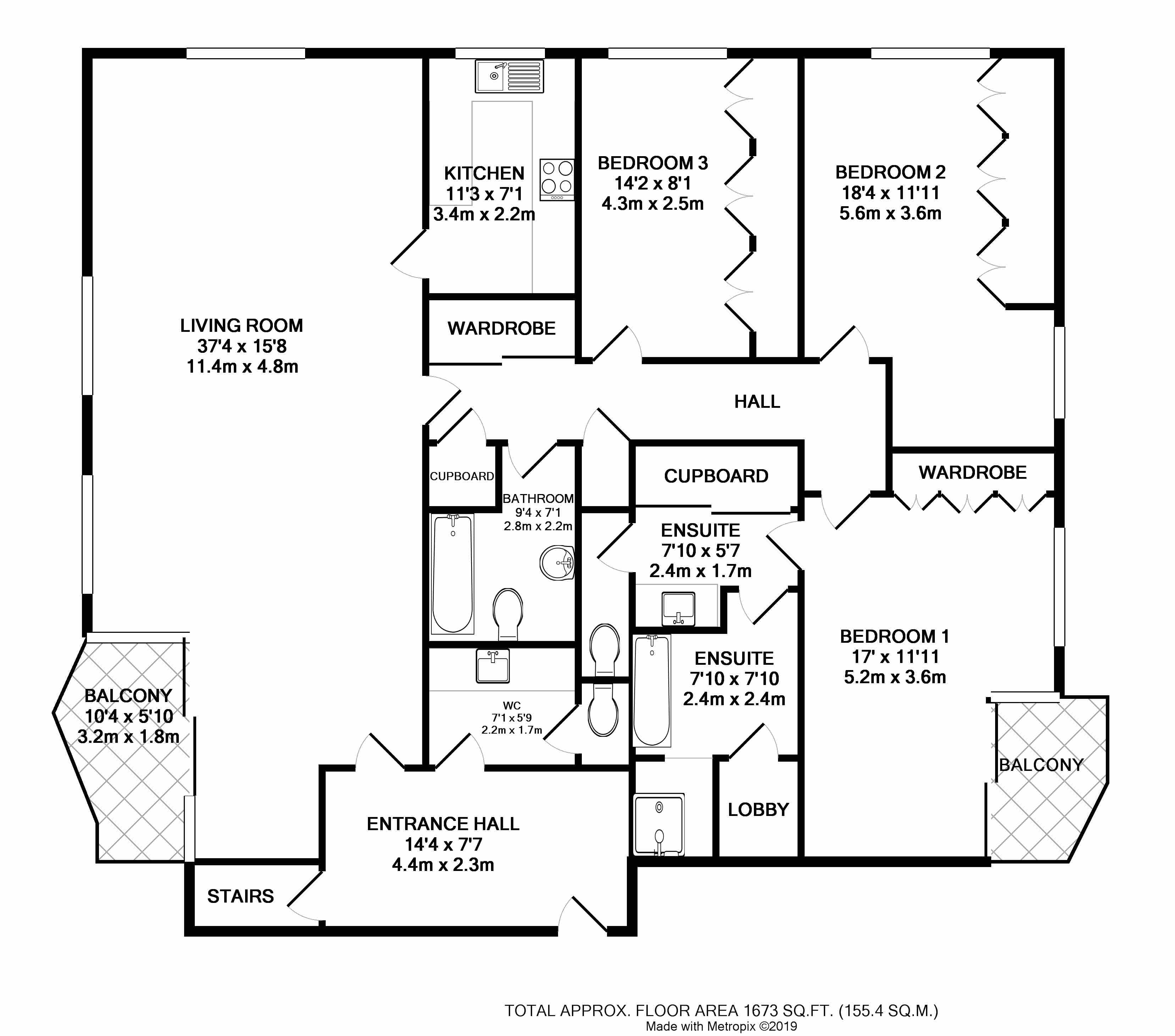 Floorplan for South Terrace, Littlehampton, West Sussex