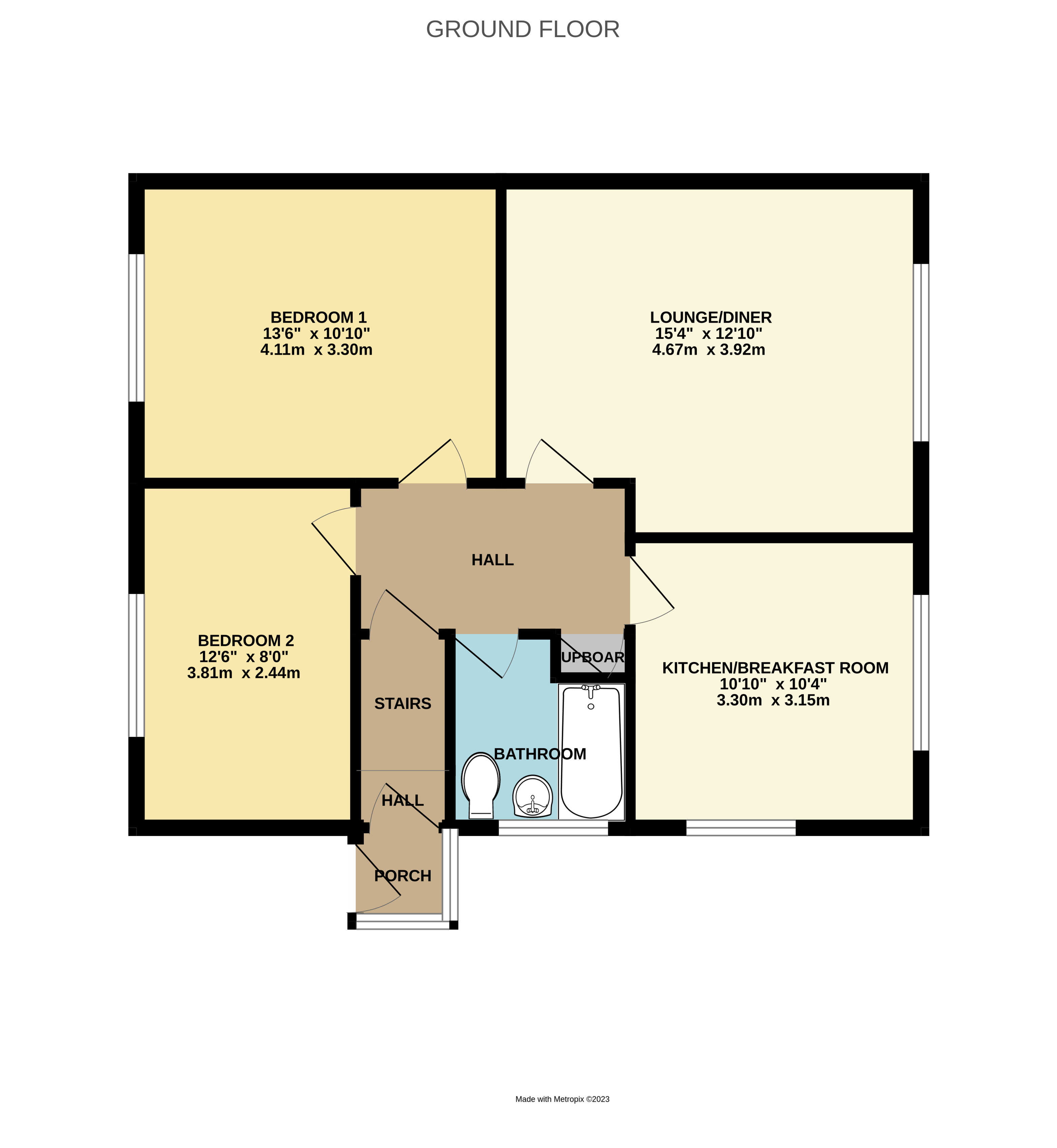 Floorplan for Goring-by-Sea, Worthing, West Sussex