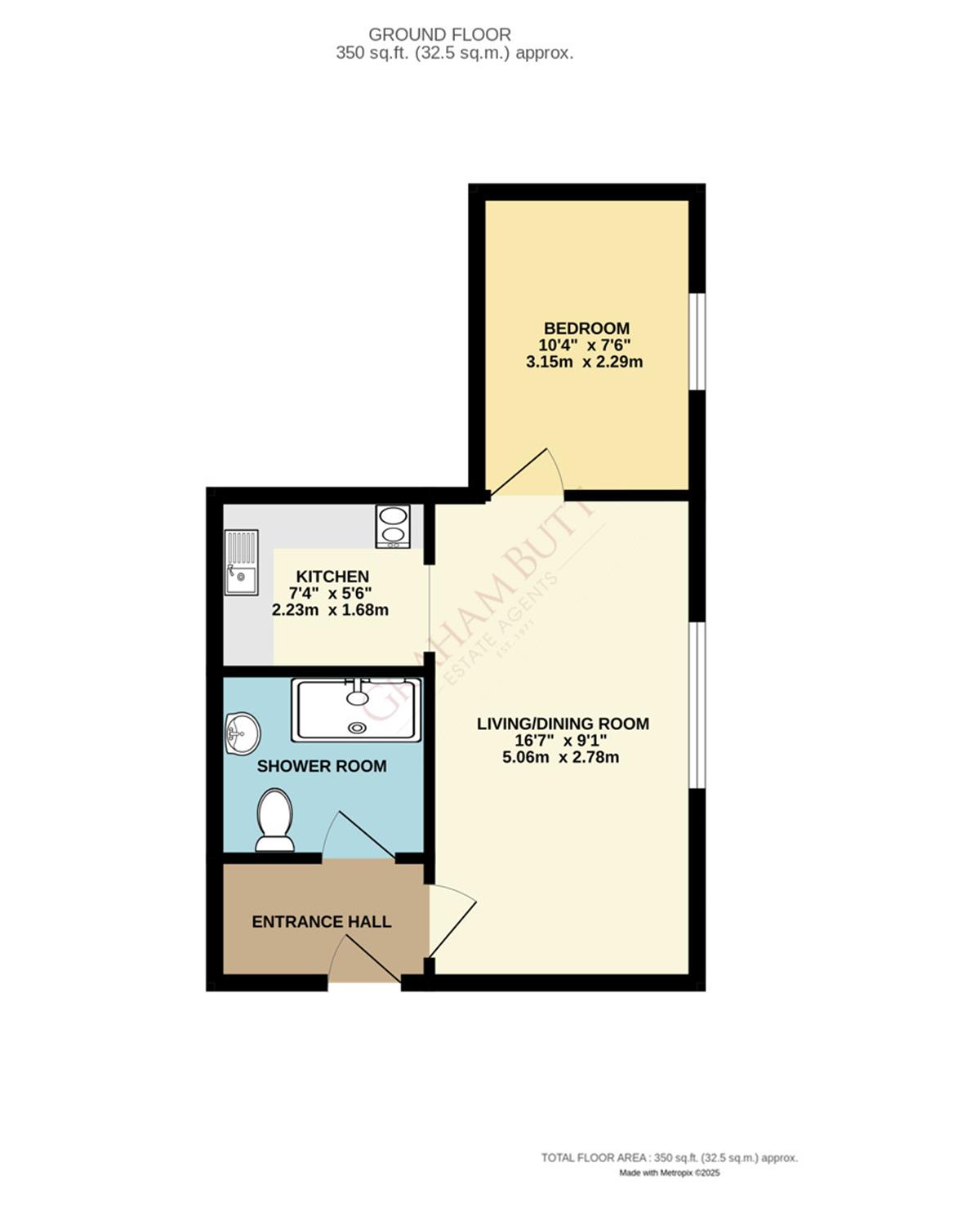 Floorplan for Elmer, Bognor Regis, West Sussex