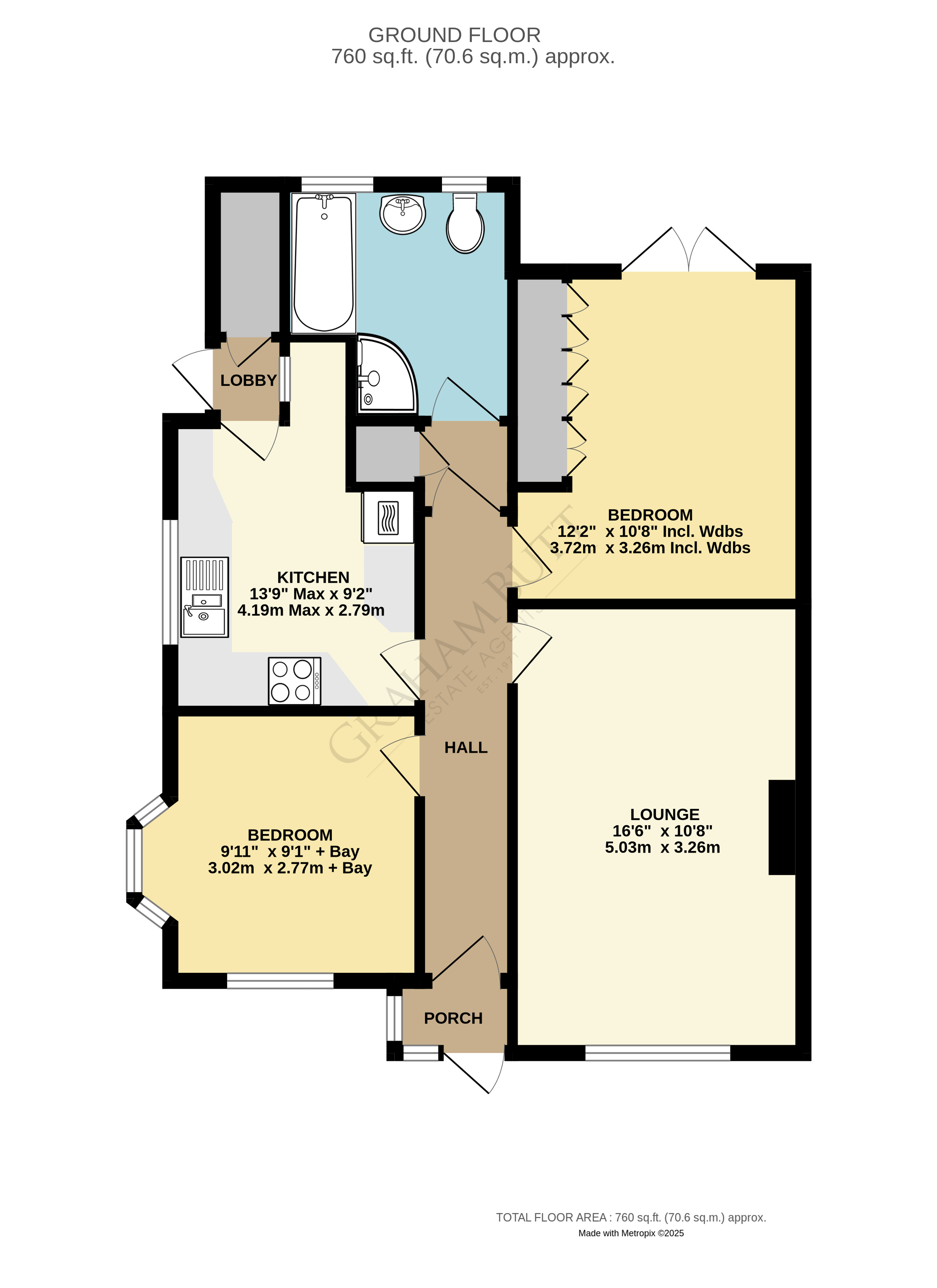 Floorplan for Worthing, West Sussex