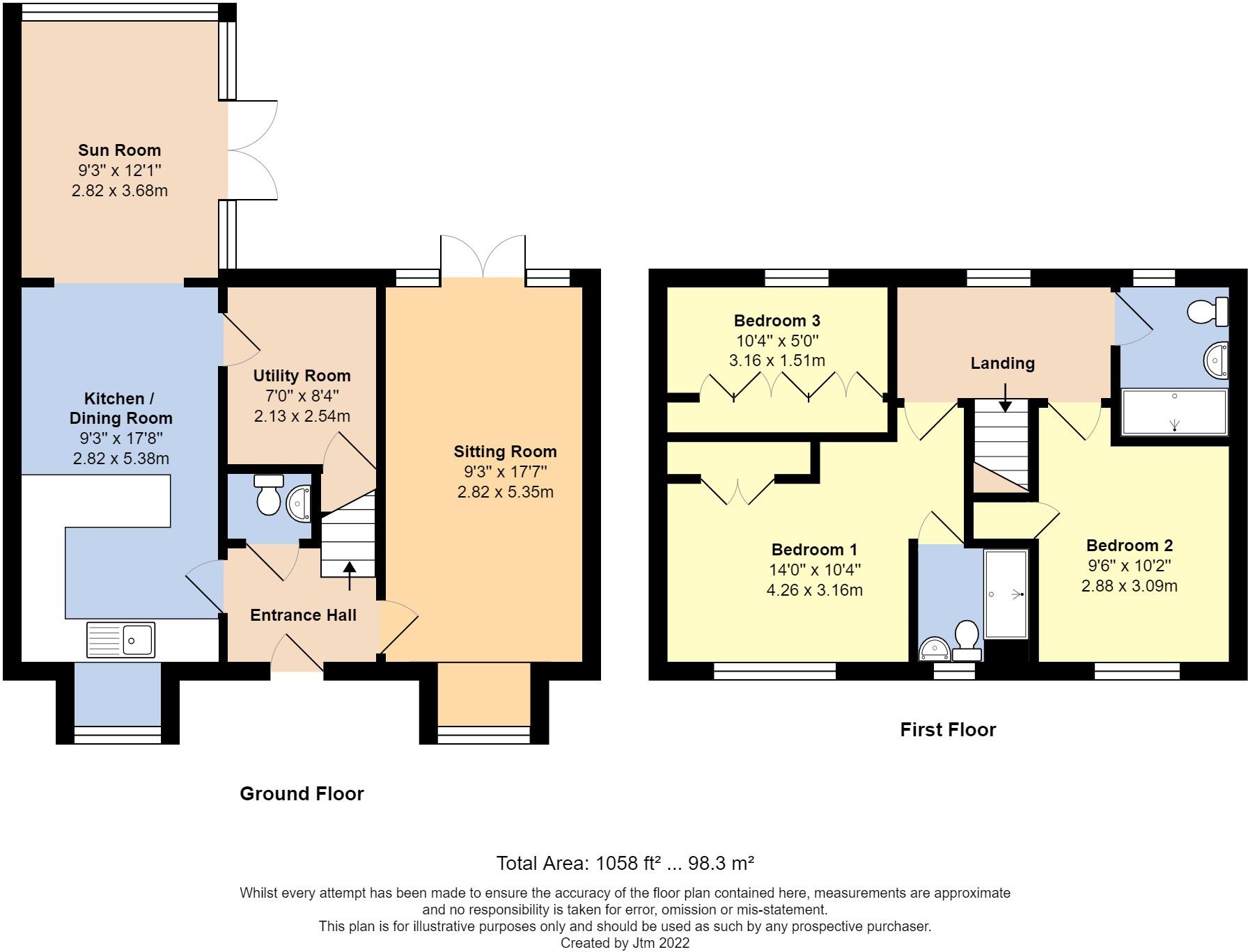 Floorplan for Yapton, Arundel, West Sussex
