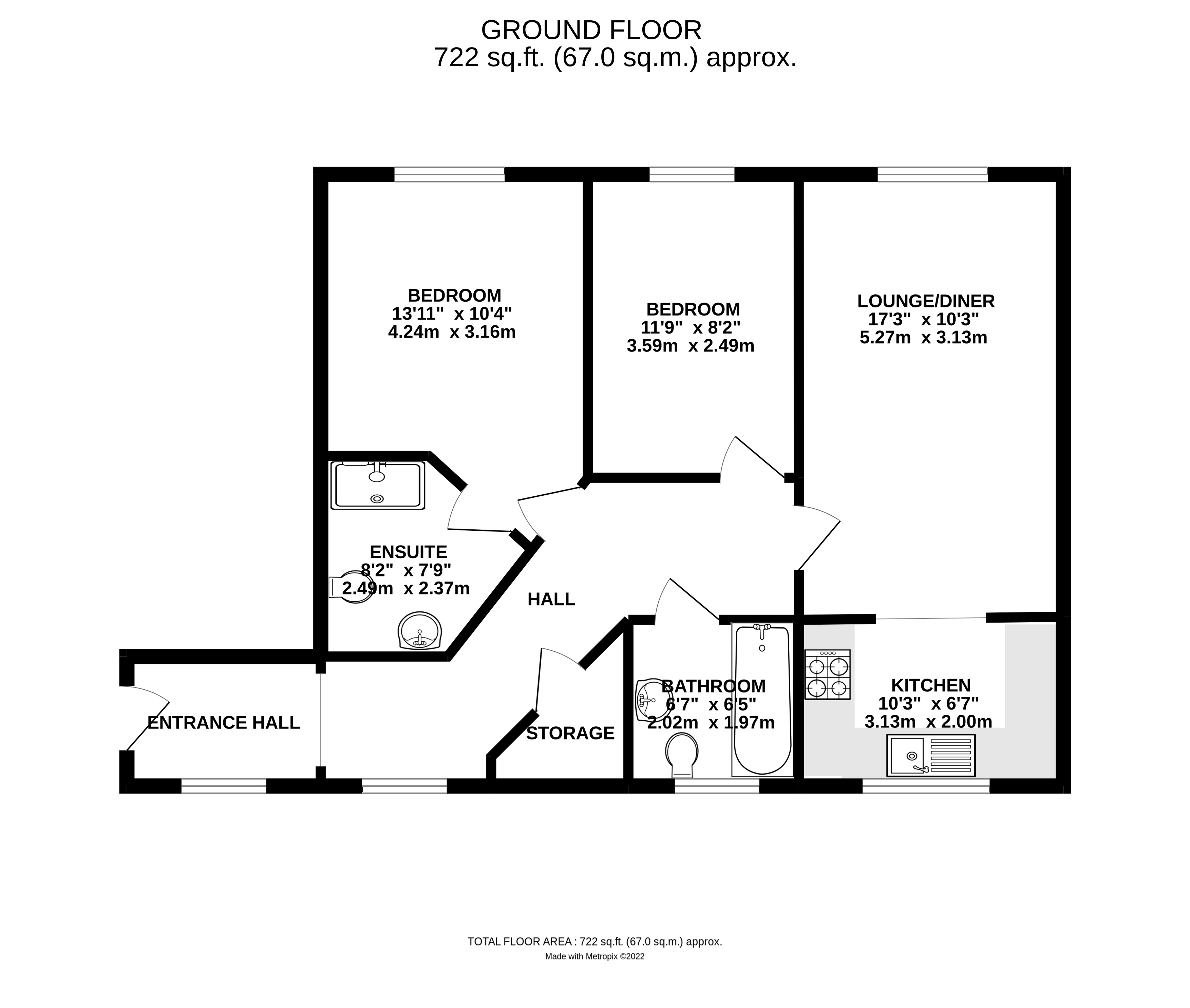 Floorplan for Littlehampton, West Sussex