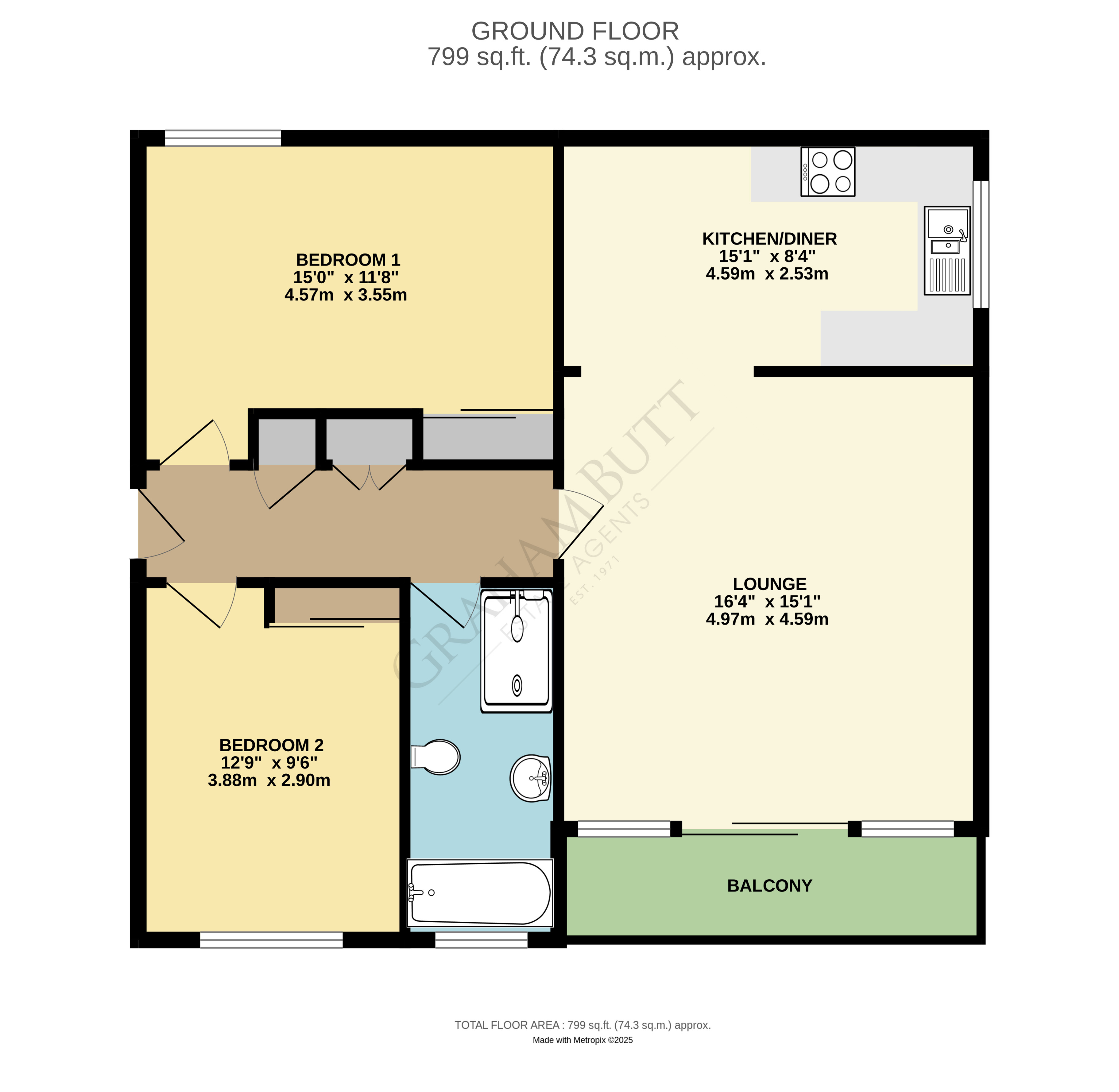 Floorplan for Rackham Road, Rustington, West Sussex