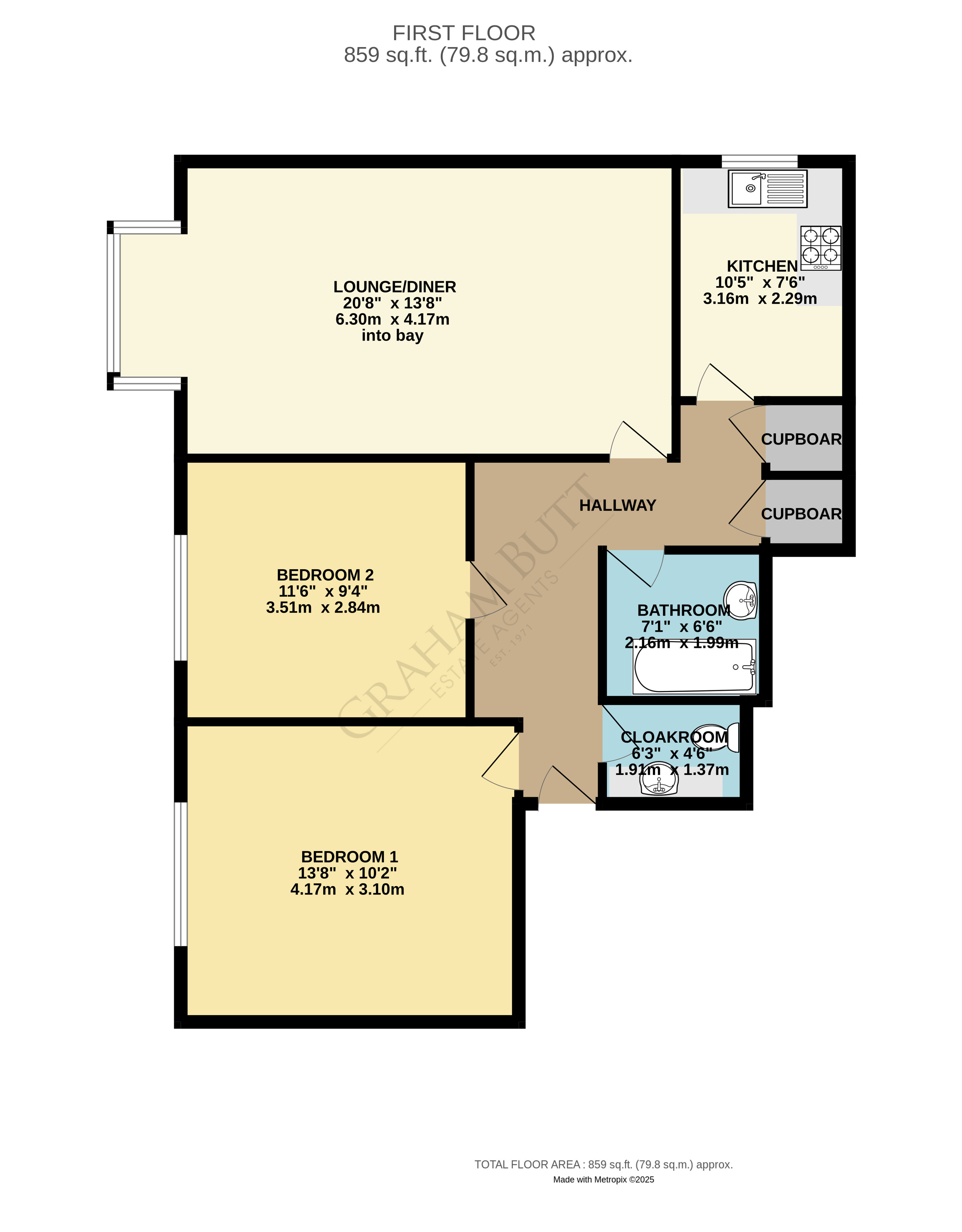 Floorplan for Woodlands Avenue, Rustington, West Sussex