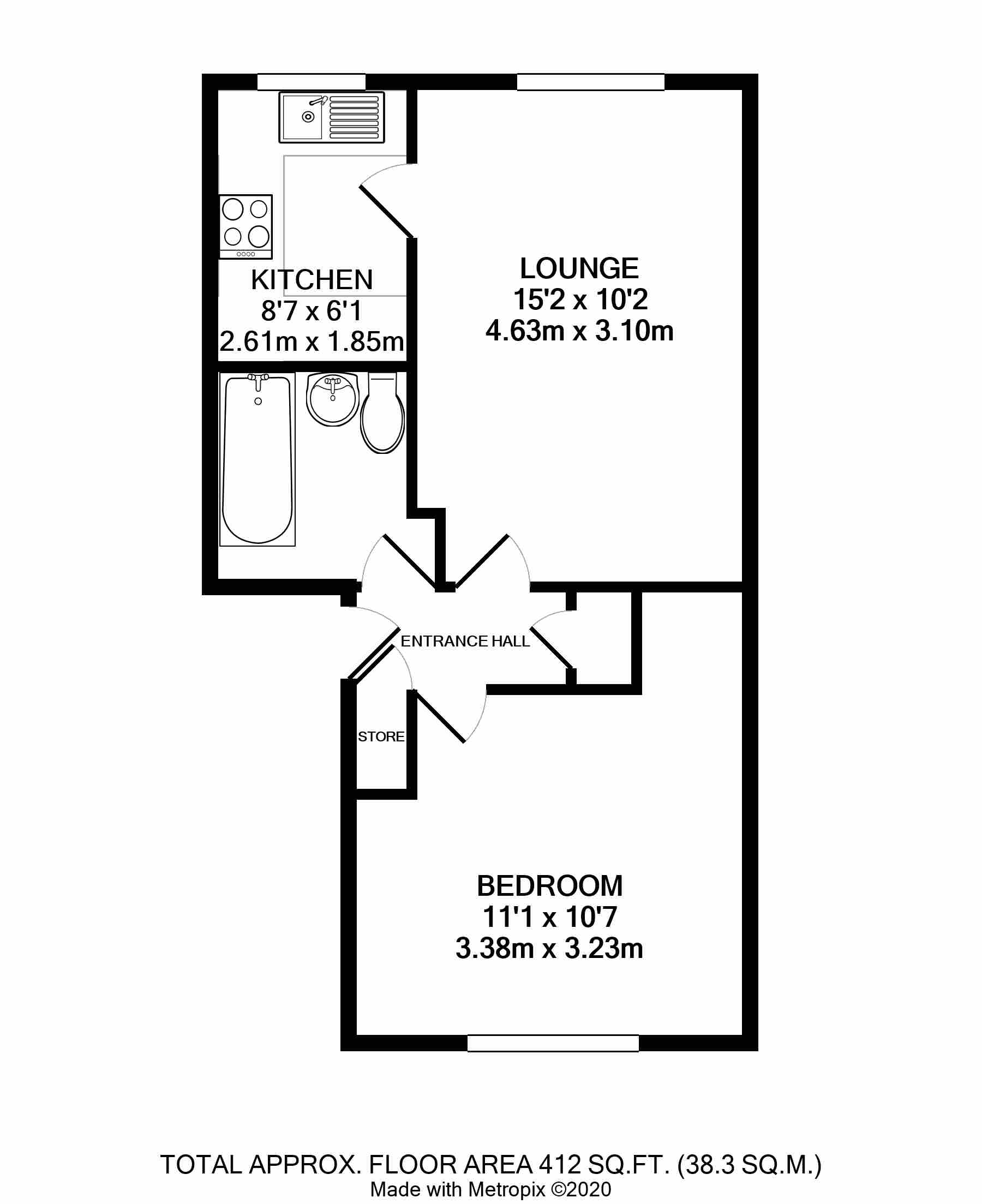 Floorplan for Guildford Road, Rustington, West Sussex